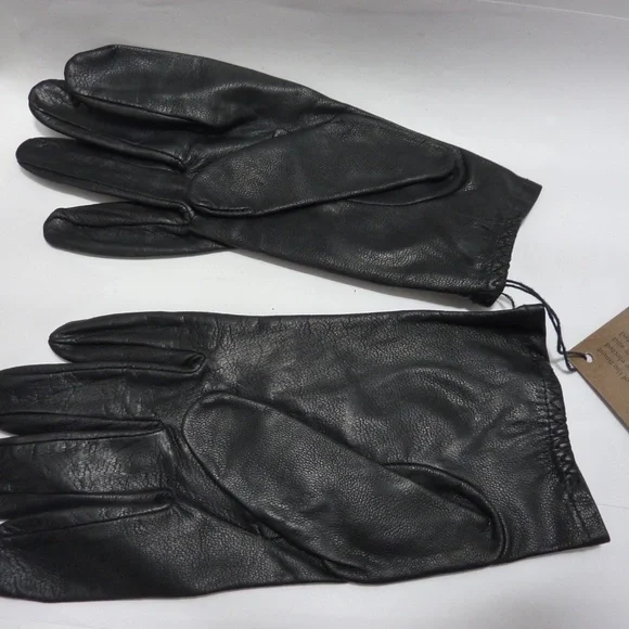 Fownes Vintage NEW BLACK Genuine Leather DRIVING Gloves Size Medium - Picture 5 of 5